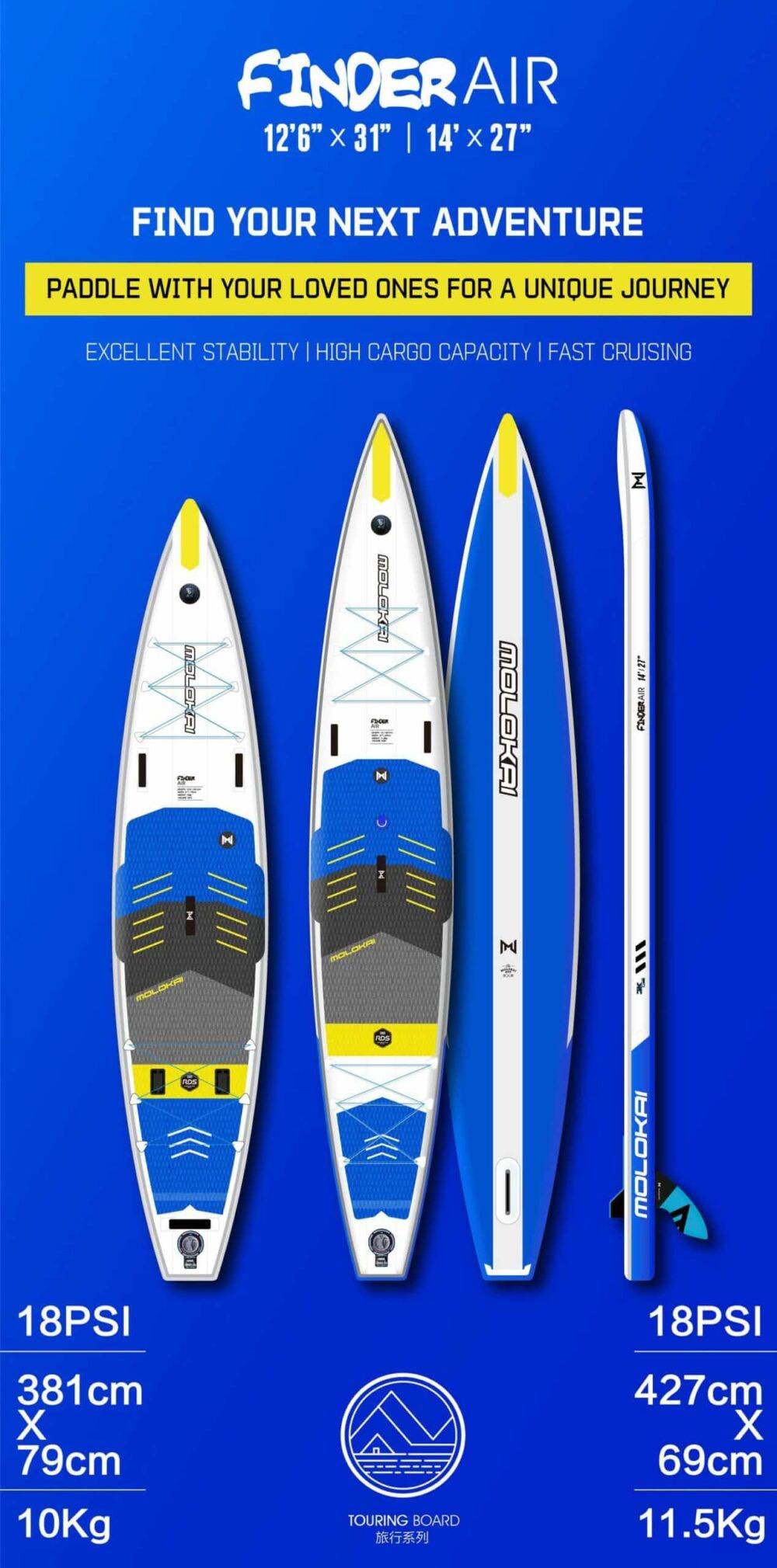 [In-Stock] Molokai Finder Air Touring 14' X 27" RDS - Whatzsup