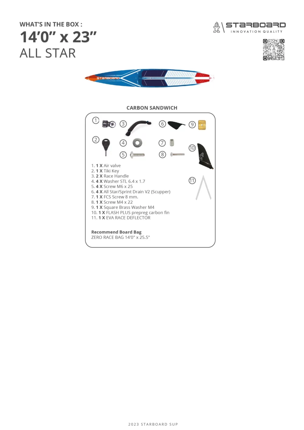 Starboard SUP All Star Sandwich Carbon 2023 - Whatzsup